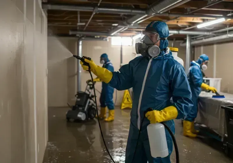 Basement Sanitization and Antimicrobial Treatment process in Lawrenceville, VA